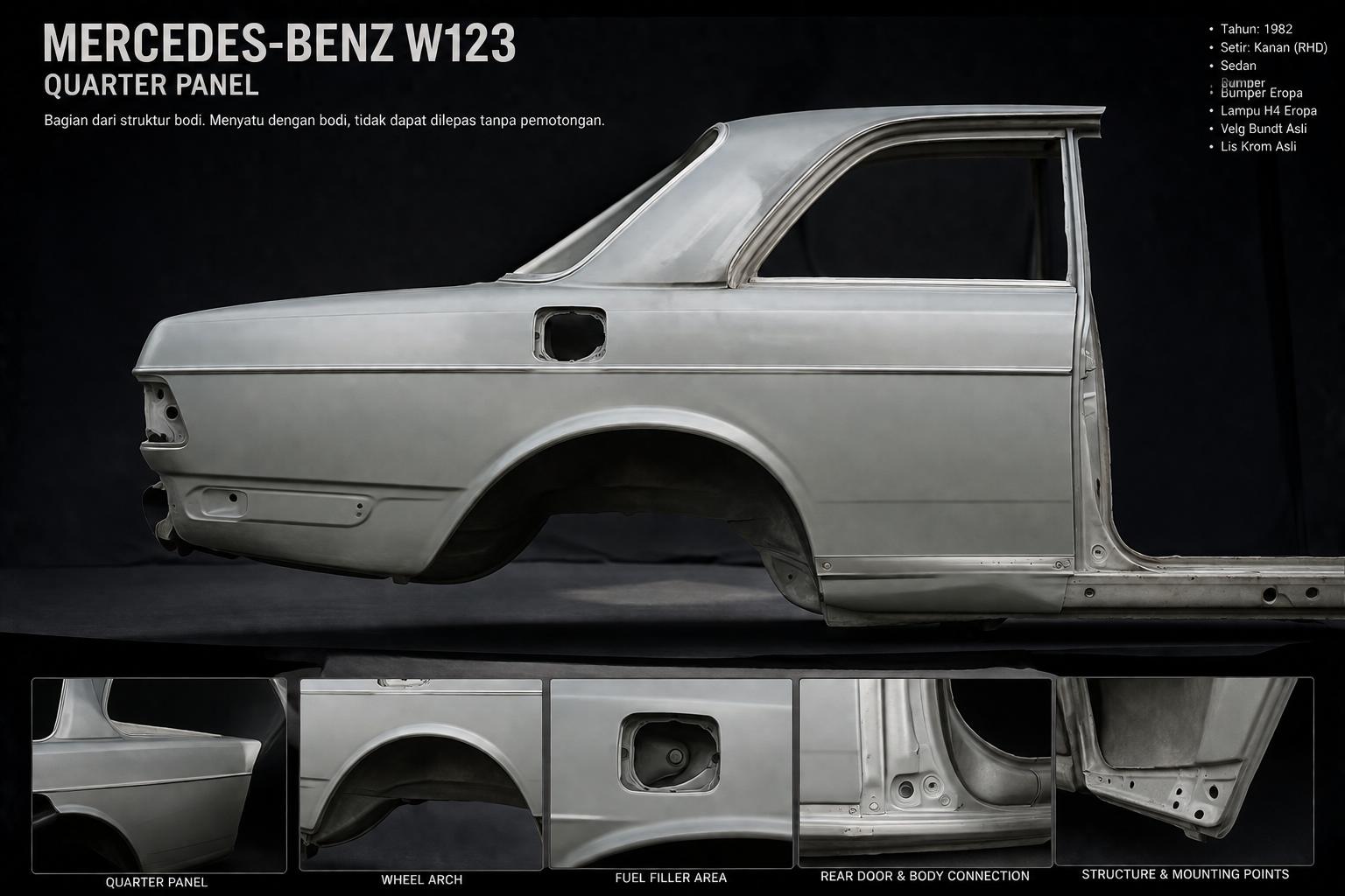 Quarter Panel Mercedes-Benz W123